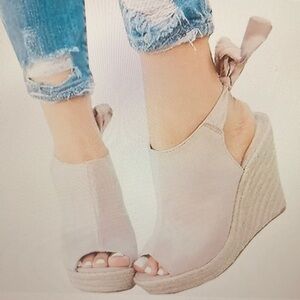 Elegant Syktmx Women’s Slingback Espadrilles Platform Wedge High Heel Sandals